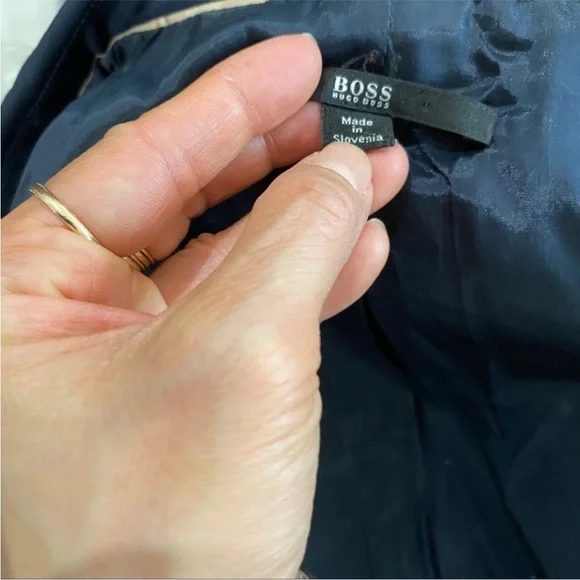 BOSS-Hugo Boss fundamental Wool navy suit blazer